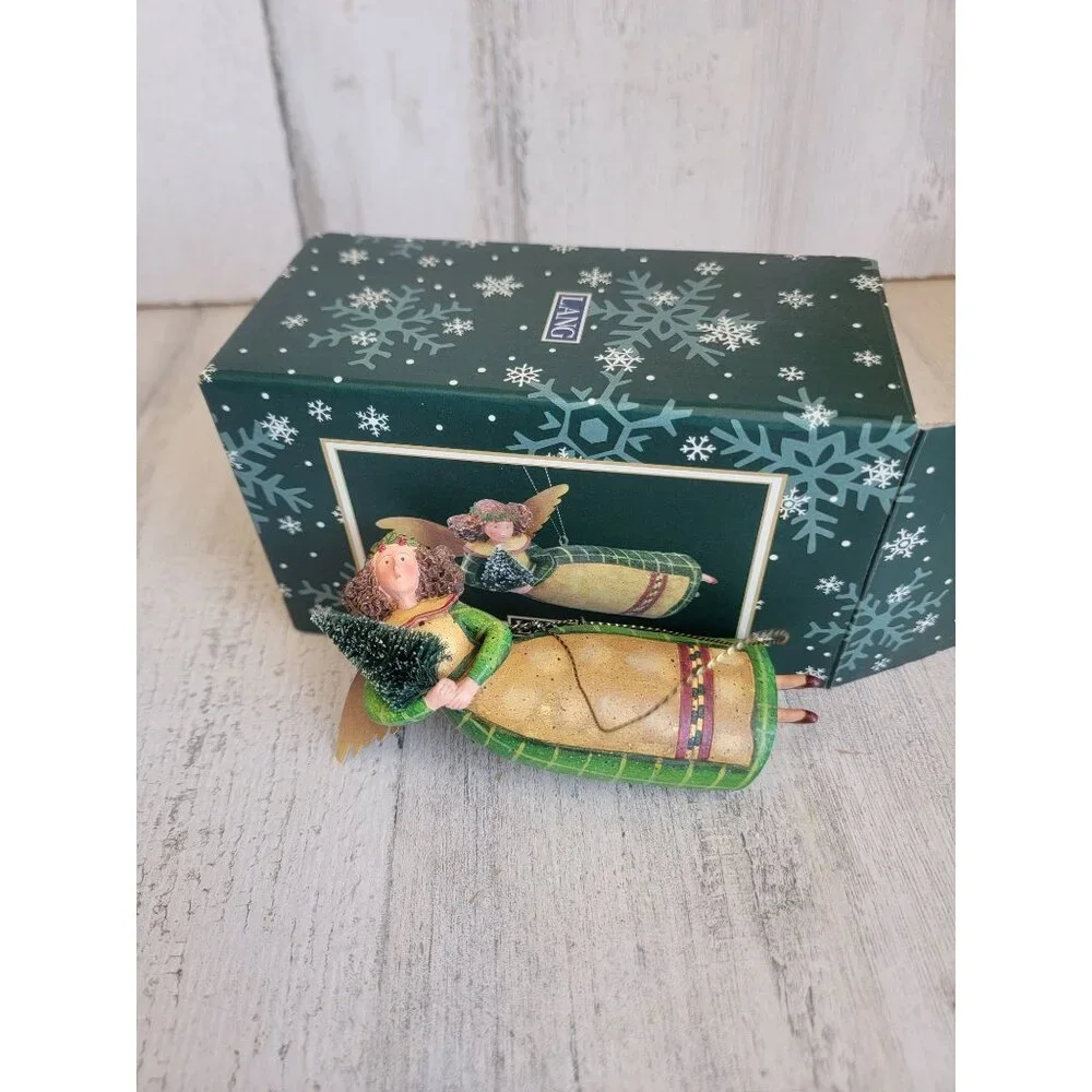 Lang‎ wise 2004 angel holding tree Susan winget ornament Xmas